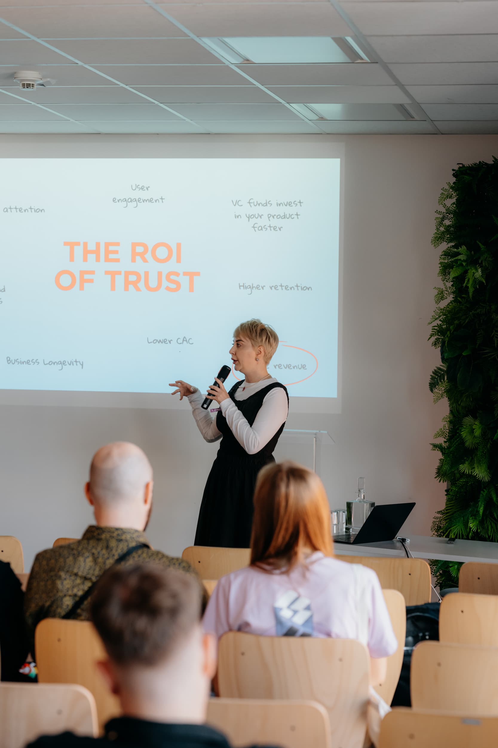 Daria on a panel at Women in Tech Summit